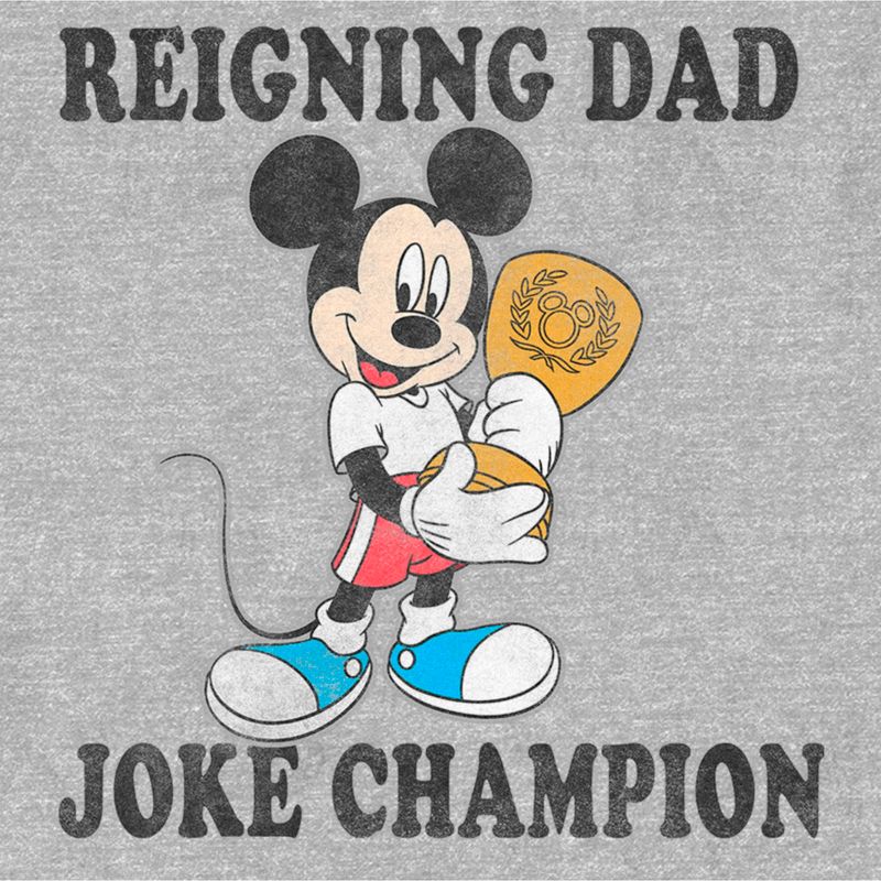 Men's Mickey & Friends Father's Day Reigning Dad Champion T-Shirt, 2 of 6