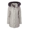 Sportoli Women Longer Length Plush Lined Quilted Winter Puffer Coat Zip-Off Faux Fur Trim Hood - 3 of 4