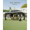 Hard top Gazebo 12 ft x16 ft for All Weather, Double Polycarbonate Sheets Roof, Aluminum Alloy Frame, Net, and Curtain - 2 of 4