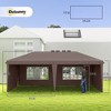 10' x 20' Pop Up Canopy Tent with 4 Sidewalls, Instant Gazebo with Carry Bag for Garden, Patio - 3 of 4