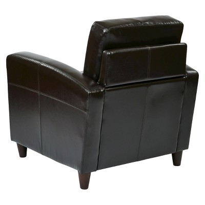 Venus Eco Leather Upholstered Club Chair Espresso - OSP Home Furnishings, Brown