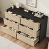 Whizmax 6 Drawer Dresser for Bedroom, Wooden Dresser Organizer with Storage, Modern Double Chest of Drawers for Bedroom, Living Room, Nursery - 2 of 4