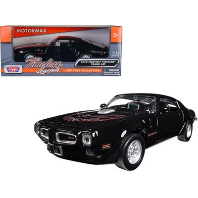 1973 Pontiac Firebird Trans Am Black 1/24 Diecast Model Car by Motormax