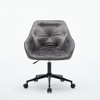 CAVINAS Velvet Home Office Chair, Home Desk Chair with Wheels, Upholstered Swivel Office Chair with Wide Backrest, Vanity Chairs, Computer Chair - 3 of 4