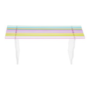 YIYIBYUS Entryway Bench, Acrylic Entryway Shoe Bench, Acrylic Bench in Rainbow Color - 1 of 4