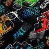 Boersma Child's Cartoon Racing Car Comforter for Boys' Racecar Bed Decor,Colorful Car Pattern Black Comforter Toddler Bedding Set,Cool Extreme Sports - 4 of 4