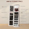 Fredees LED Mirror Jewelry Cabinet, Standing 360° Swivel Organizer with Lights, Farmhouse Full-Length Mirror & Jewelry Storage - 3 of 4