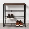 4 Tier Rolling Cubby Shoe Rack Gray - Brightroom™