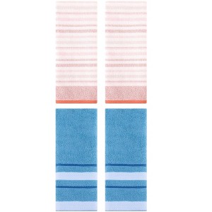 REGALWOVEN 4 Pcs Striped Soft Comfortable Absorbent Bathroom Hand Towel for Home - 1 of 4