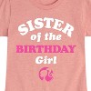 Girls' - Barbie - Sister Of The Birthday Girl Fitted Short Sleeve Graphic T-Shirt - 2 of 4