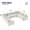 116x92'' Modular U-Shaped Sofa, Reversible Chenille, 8-Seater, Free Combination, Minimalist Living Room Furniture - 4 of 4