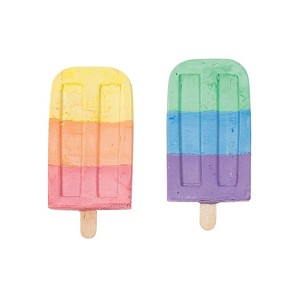2" x 4" Ice Pop Treat-Shaped Multicolor Sidewalk Chalk - 12 Pc. - 1 of 2