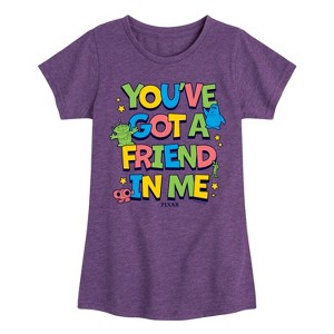 Girls' - Toy Story - Youve Got A Friend In Me Fitted Short Sleeve Graphic T-Shirt - 1 of 4