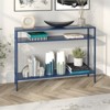 Mykonos Blue Console Table with Metal Shelves - Henn&Hart - 4 of 4