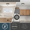 VAXCEL Stevens 2-Pack LED Transitional  Flush Mount Ceiling Light Fixture White Alabaster Glass - 3 of 4
