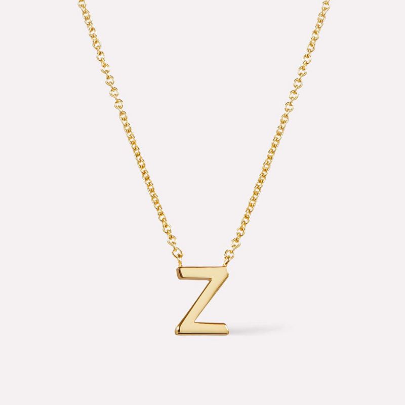Gold Initial Necklace  - Letter Necklace, 1 of 9