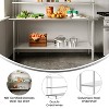 Flash Furniture Rawcliffe Portable Prep and Work Table with 18 Gauge Stainless Steel Top Shelf and Double Overshelves and Galvanized Steel Undershelf - 3 of 4