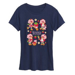 Women's - Strawberry Shortcake - Vintage Grid Short Sleeve Graphic T-Shirt - 1 of 4