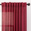 Chanasya 2pk Faux Belgian Flax Semi Sheer Window Curtain Panels - Set of 2 - 3 of 4