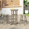 WestinTrends Malibu All Weather Hdpe Outdoor Patio Bar Height Bistro Set (3-piece) - 2 of 4