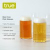 True Beer Can Pint Glass, Clear Glass Beer Cup, Set of 4, Holds 16 Ounces, Dishwasher Safe, Beer Can Shape, Tapered Lip, Craft Beer Glass - 2 of 4