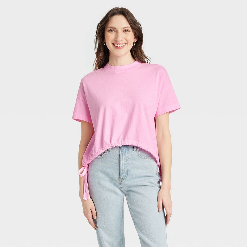 Women's Short Sleeve Side Ruched T-Shirt - Universal Thread™, 1 of 7