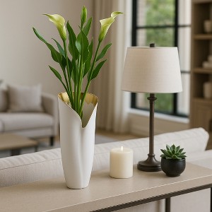 Contemporary Sculptural Vase for Living Room Decor - Home Accent for Office, Table, and Bedroom Styling - Entryway, Hallway, House Decor - 1 of 4