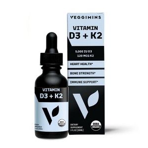 Veggimins Organic Vitamin D3 + K2 - 1 of 4