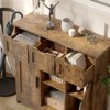 BEAFUP Storage Cabinets,Wooden Floor Cabinet,with Drawers and Shelves Storage Cabinets,Accent Cabinet for Living Room,Bedroom,Bathroom - 4 of 4