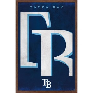 Trends International MLB Tampa Bay Rays - Logo 25 Framed Wall Poster Prints - 1 of 4