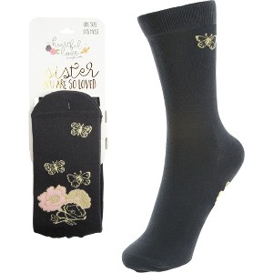 Pavilion Gift Company - Sister  - Ladies Cotton Blend Sock - Socks - 1 of 4