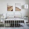 vidaXL 12" White Queen Metal Bed Frame with Headboard & Footboard No Mattress - 3 of 4