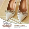 Unique Bargains Drawstring Bling Rhinestone Shoe Laces for Shorts Sneakers 4 Pcs White & Rose Gold Champagne - 3 of 4