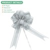 Unique Bargains Plastic Flower Ribbon Glossy Appearance Durable Gift Wrap Bows 10 Count - 2 of 4