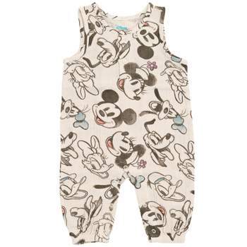 Disney Mickey Mouse Baby Cotton Gauze Henley Sleeveless Romper Newborn to Infant