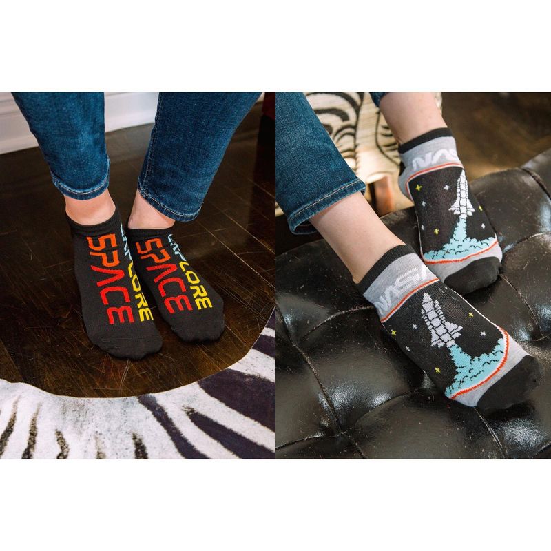 Hypnotic Socks NASA Novelty Low-Cut Unisex Ankle Socks | 5 Pairs, 5 of 8