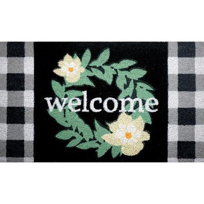 Checkered Mittens Winter Natural Fiber Coir Doormat 30 X 18 Briarwood  Lane : Target