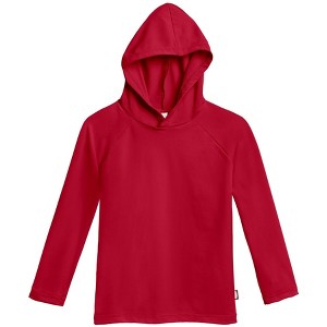 City Threads USA-Made Swim UPF 50+ Hooded Long Sleeve Rashguard Tee for Boys and Girls - 1 of 4