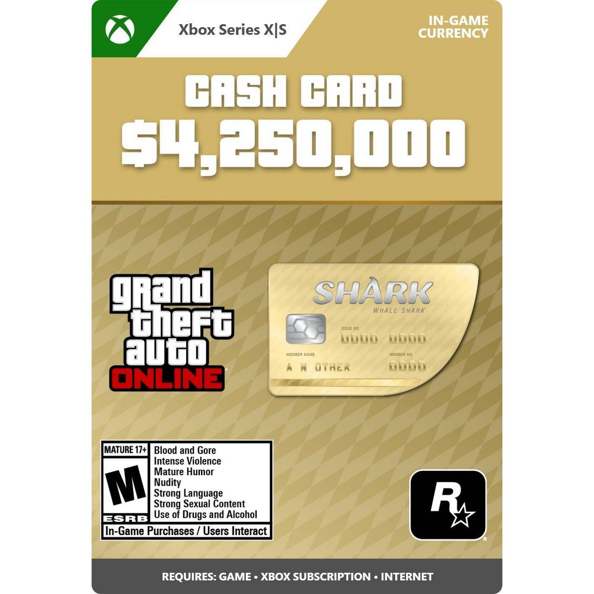 GTA Online: Whale Shark Cash Card - Xbox Series X|S (Digital)