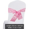 Unique Bargains Chair Sashes Self-Tie 108.27"x6.69" Light Pink 20 Pcs - 2 of 4