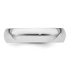 Black Bow Jewelry 3mm to 8mm Platinum Light Weight Half Round Standard Fit Band - 3 of 4