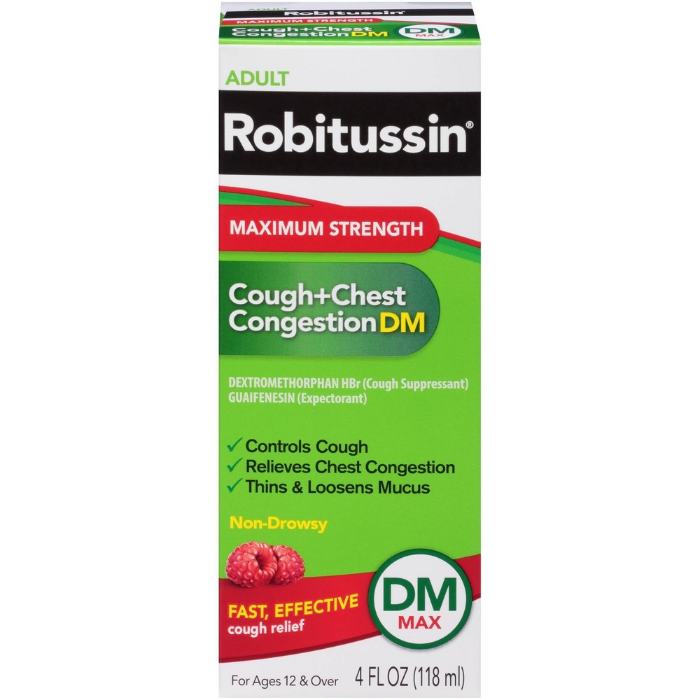 UPC 300318738122 product image for Robitussin Maximum Strength Cough+Chest Congestion DM Liquid - Dextromethorphan  | upcitemdb.com