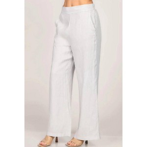 Women's Straight Leg Linen Pant - M.RENA - 1 of 3