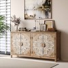 60" Wood Accent Cabinet with 4 Doors, Modern Buffet Sideboard, Large Storage Console Cabinet for Entryway,Living Room,Media or Pantry Cabine-Koiai - 3 of 4