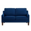 51.5'' Velvet Small Loveseat Sofa with Wooden Legs, Scooped Armrests - 4 of 4