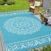 Outdoor Rug, Waterproof Durable Indoor/Outdoor RV Mat, Reversible Camping Carpet, Foldable Plastic Straw Rug for Patio, Porch - 4 of 4