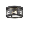 Z-Lite Roundhouse 3 - Light Flush Mount in  Black - 3 of 4