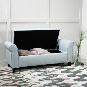 NicBex Polyester Storage Ottoman Bench,Upholstered Storage Ottoman with Rolled Arms and Button Tufted,Storage Bench for Living Room,Bedroom - 1 of 4