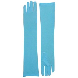Light Blue Nylon Spandex Adult Gloves Costumes Halloween Theater Dance Forum 