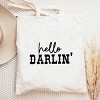 City Creek Prints Hello Darlin' Canvas Tote Bag - 15x16 - Natural - 2 of 2